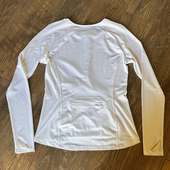 Athleta White Long Sleeve Women's Half Zip Top, Size M - Picture 11 of 13